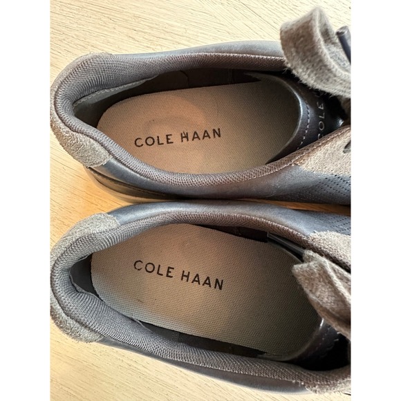 Cole Haan Grand Men's Gray Suede Perforated Leather Sneakers Size 12 Lightweight - Picture 3 of 7